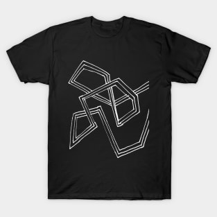 Maze Labyrinth Abstract Line Art T-Shirt